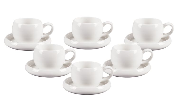 Bondy Mokkatassen Set | Weiß | 4-teilig